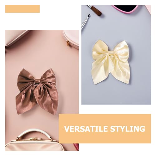 Pinzas de cabello con lazo de satén minkissy para mujer pack de 8 clips 3