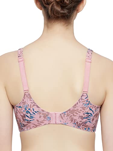 Image of Triumph Minimizer Bra for Women| Non Wired Non Padded| My Flower Series Full Coverage Lingerie Visually Reduces Bust by One Cup Size Wireless Floral Microfiber Support Bra Pack of 1