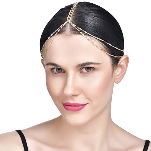 Femnmas Golden Multi Chain Hair Jewelry For Girls & Women