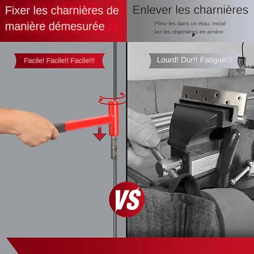 Cintreuse de charnière de porte longue poignée en caoutchouc ergonomique
