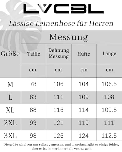 LVCBL Freizeithose Herren Regular Fit Stretch Softshellhose mit Elastische Taille Khaki XL