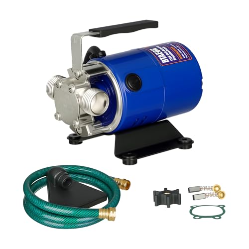 BTAEGH Water Transfer Pump 115V 1/10HP 330 GPH Portable Electric Utility Pump with 6ft Hose Suction Kit Drain Pools Waterbed Rain Barrel Aquarium Hot Tub