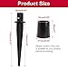 Biaungdo 8 Pack Metal Stakes, 5.3 Inch Solar Light Replacement Stakes, Black Outdoor Ground Stake for Yard Landscape Garden Pathway Patio Lamps Pole