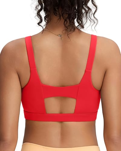 Image of RUNNING GIRL Sports Bra for Women High Support, Molded Cup Supportive High Impact Sports Bras with Sewn in Pads