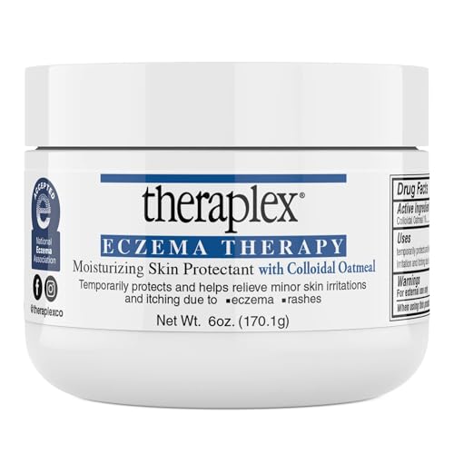 Theraplex Eczema Therapy (6 oz) - Moisturizing Skin Protectant with Natural Colloidal Oatmeal, Noncomedogenic, and Hypoallergenic, Fragrance-Free - National Eczema Association Seal of Approval