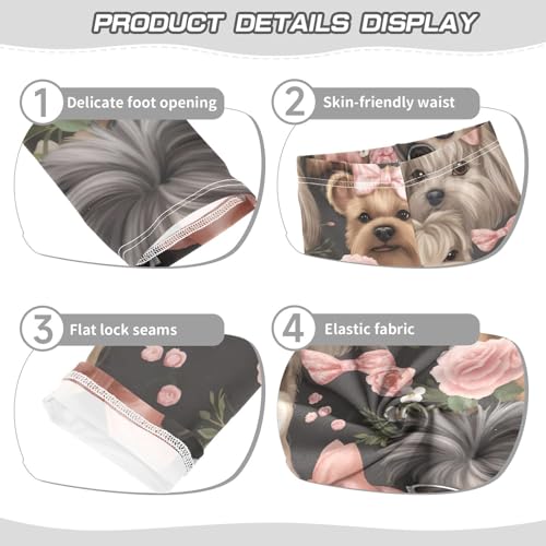 Kids High Waist Cute Yorkshire Terrier Dog Leggings for Toddler Girls 4T 202b32853
