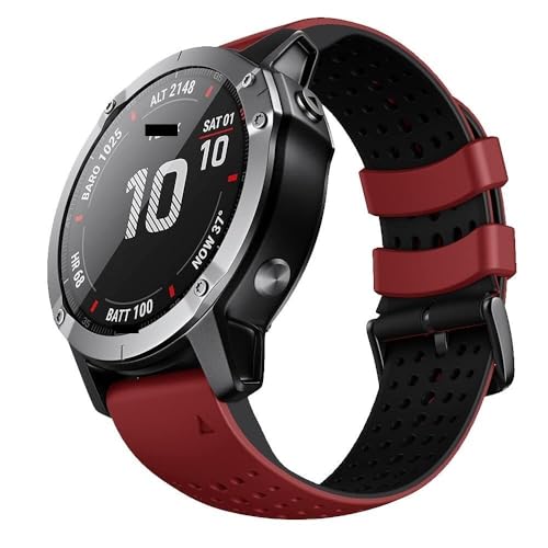 Bracelet silicone 26mm pour Fenix 7X 6X Pro 5X montre connectée sport