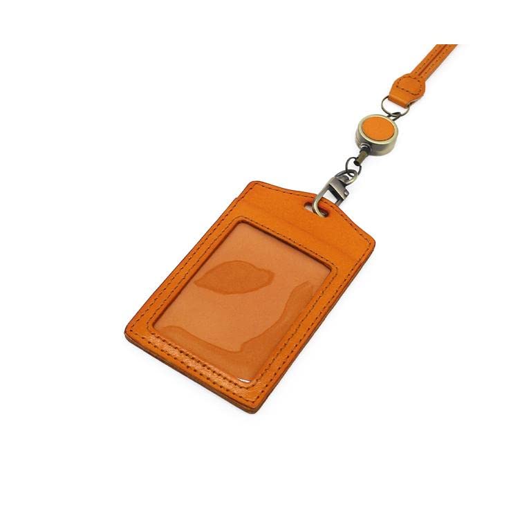 cartellino, cartellino d'identità, Copertine for badge identificativi Primo strato in pelle elasticizzata fatta a mano Identità appesa al collo Badge Tag Porta carte da ufficio Porta carte Semplice