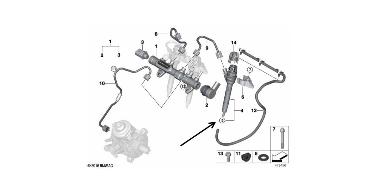 BMW Orignal anillo obturador OEM 13532247156 para Serie 1, 2, 3, 4, 5, 6, 7, 8, X1, X2, X3, X4, X5, X6, X7 Modelos compatibles: E81, E82, E87, E88, F20, F21, F40, F22, F23, F44, F45, F46,(4 UNIDADES)