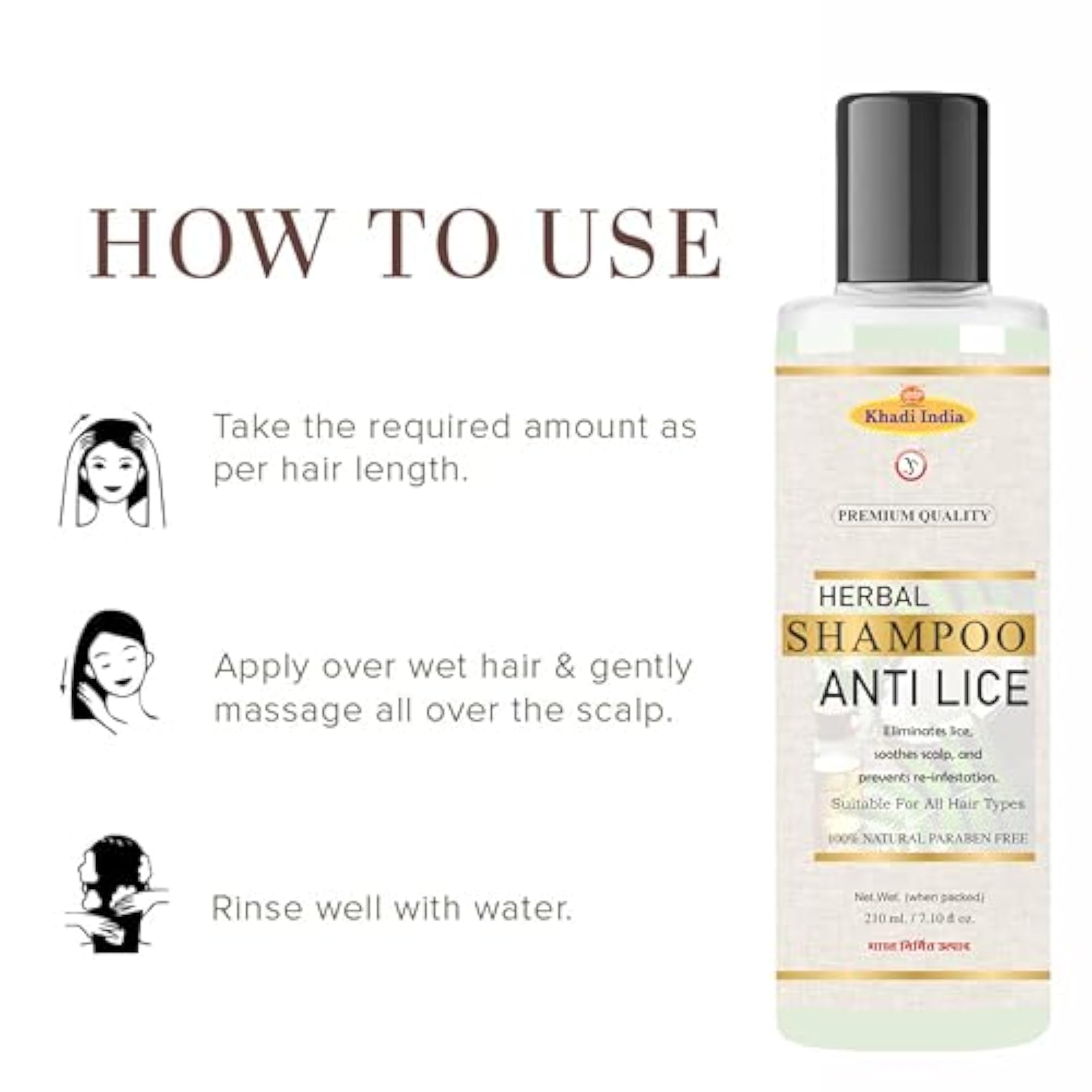 Khadi Ayurvedic Anti-Lice Combo: Lice Removal Oil & Shampoo