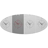 CalleaDesign - Orologio da parete Sydney con fusi orari, Colore: Bianco