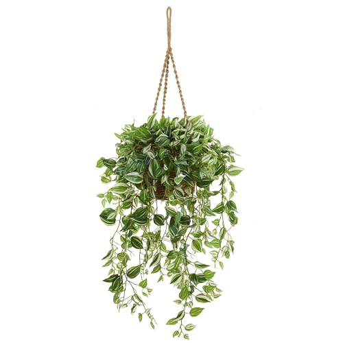 Nearly Natural 51in Wandering Jew Artificial Plant in Hanging Basket