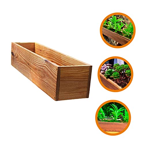 Jardinière bois extérieur grand bac à fleurs contre sol aride de jardin