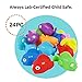 Boley 24 Piece Rainbow Fish Bath Toys – Colorful Floating Educational Pool Toys for Babies, Toddlers, and Kids – Perfect for Bath Tubs and Pool Games – Vibrant Colors and Soft Silicone Interiors