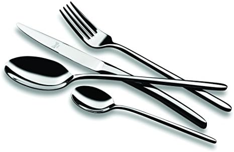 MEPRA, MOSELLA CUTLERY SET, 24 PIECE BRUSHED STAINLESS STEEL FINISH