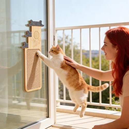 Griffoir mural vertical pour chat compact en sisal durable taille M - 3