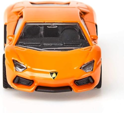 Siku 1449, Lamborghini Aventador LP 700-4 Sportwagen, Metall/Kunststoff, Orange, Spielzeugauto für Kinder