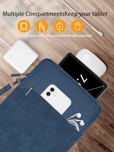 Funda para tablet de 10 a 11 pulgadas azul con protección de 360° para ipad 5