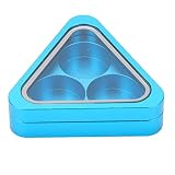 Queuespitzen Aufbewahrungskoffer, Billard Queuespitzen Aufbewahrungsbox Dreieck Klein DREI Loch Blau Magnetisch Tragbar für Snooker Stick Zubehör