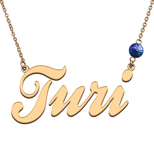 HUAN XUN Custom Choker Birthstone Turi Name Necklace Best