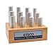 12pc Cylindrical Bars Density Set, Aluminum - Various Lengths - Includes Wooden Storage Block - for Studying Density & Mass - Eisco Labs