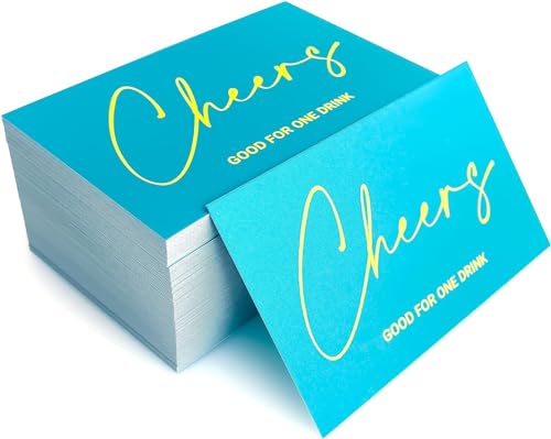 RXBC2011 Cartões de cupons de bebida Cheers Card Token para festa, casamento, Halloween, 5 x 9 cm, p