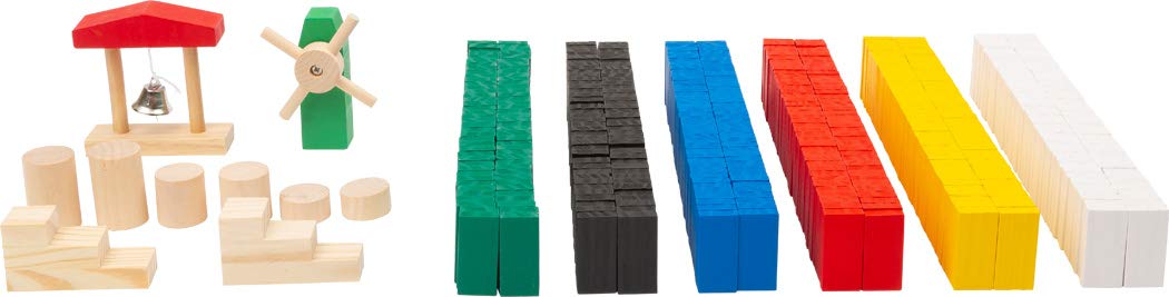 Small Foot 11402 Rajd Domino, drewniana gra z reakcją łańcuchową, 490-częściowy, gra zręcznościowa dla dzieci od 3 lat, wielokolorowa