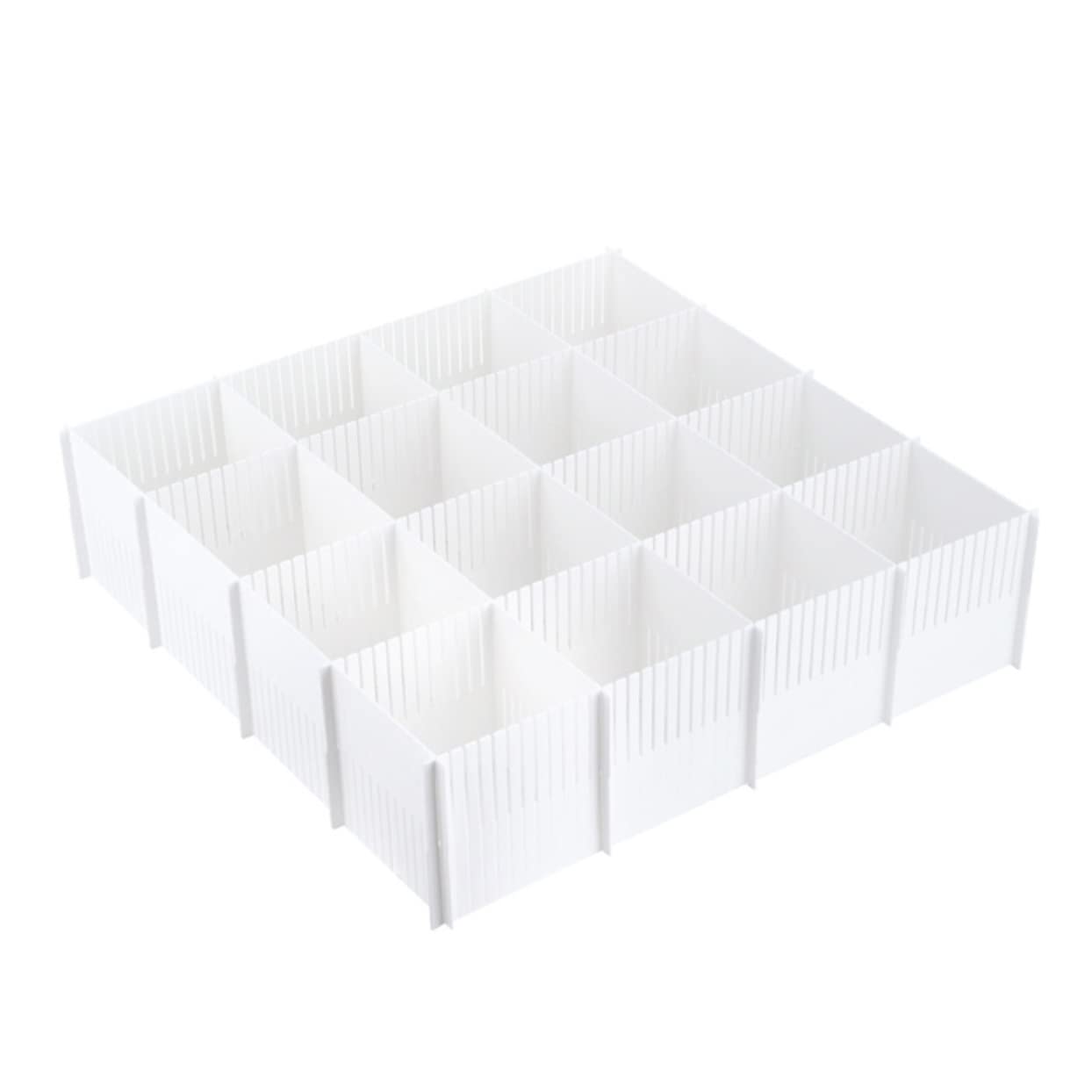 LABRIMP Separatore per Cassetti Casa 10 Pezzi Plastica Bianca