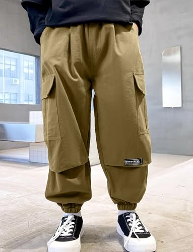 Pantalon baggy cargo enfant garçon Happy Cherry style ample streetwear hip hop