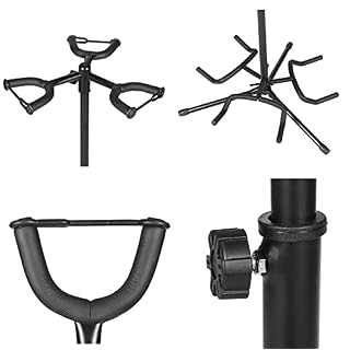 Yajun Support de Guitare Universel Portable Support en Métal Réglable D’instruments de Musique Vertical à Trois Têtes avec Coton de Protection Noir - Les Beatles, Paul McCartney, John Lennon, RIngo Starr, George Harrison Yajun Support de Guitare Universel Portable Support en Métal Réglable D'instruments de Musique Vertical à Trois Têtes avec Coton de Protection Noir – Image 5