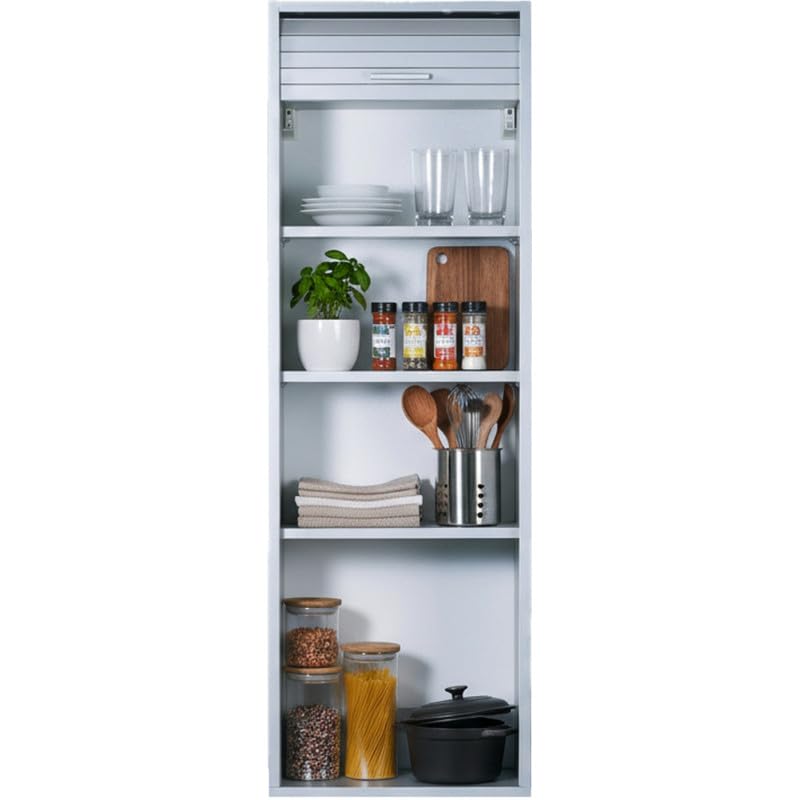 SIMMOB Meuble de Cuisine Alu 1 Rideau 4 Niches L 40 H 123.6 P 35 cm