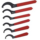 Poweka Coilover Spanner Wrench, 6Pcs Universal Adjustment Shock Steel Spanner Hook Wrench Set for Su