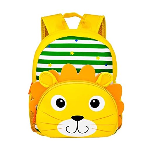 mochila leon Yeelan mochila impermeable para niños mochila para niños Mochila para niños mochila escolar para preescolar jardín de infantes viajes etc. (León, neopreno)