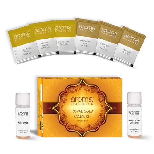 Image of Aroma treasures Royal gold facial kit - For Oily Skin (One time uise kit)