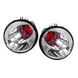 ZSYXGTAL Tail Light Assembly 2pcs Set Left Right ABS Plastic Polycarbonate Carbon Chrome Clear Brake Lamps for VW for Beetle 1998-2005 -Lighting Technology