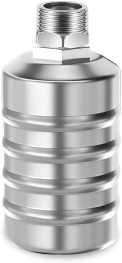 304 Stainless Steel Fully Automatic Water Level Control Float Valve, Automatic Water Level Controller for Water Tank, Stainless Steel Mini Float Ball Valve (#B-1/2 inch connector(Upper water intake))
