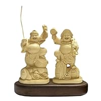 大黒天 恵比寿天 木彫り 神像 七福神 置物 開運 工芸品 福の神像 Amazon｜七福神 大黒天 恵比寿 木彫り 桧木製 金運 開運 風水