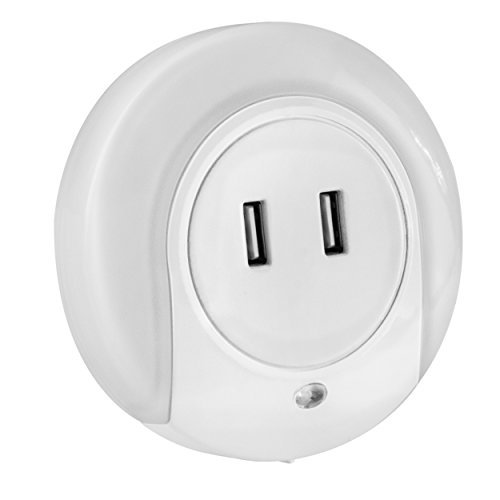 Preisvergleich Produktbild mumbi LED Nachtlicht mit 2x USB Ladefunktion und Dämmerungssensor