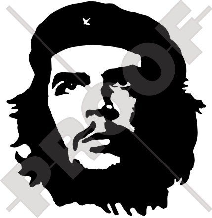 Che Guevara revolutionist 111,8 cm (110 mm) en vinyle Bumper Sticker, autocollant