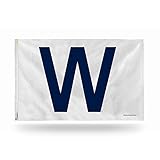 Rico MLB Chicago Cubs - W Flag 60 in. H x 0.13 in. W