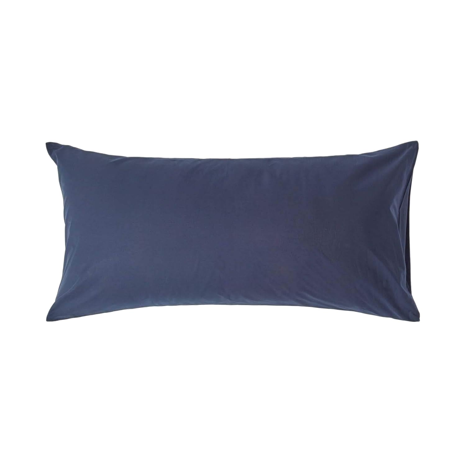Homescapes Pillowcase Lisa Housewife 100% Egyptian Cotton 200 Thread Count 50 x 90 cm Navy Blue OEKO-TEX STANDARD 100