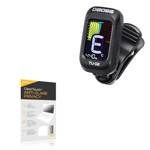 BoxWave Screen Protector Compatible with BOSS TU-02 Clip-on Tuner - ClearTouch Anti-Glare Privacy (2-Pack), Privacy Screen Protector Flexible Film Anti-Glare
