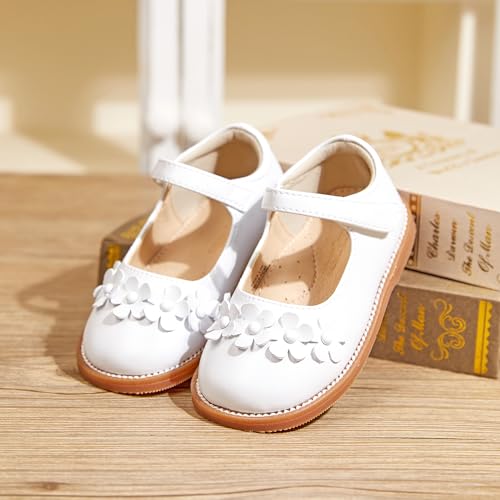 Image of Flaryzone Toddler Little Girl Mary Jane School Uniform Oxfords Flat Dress Shoes