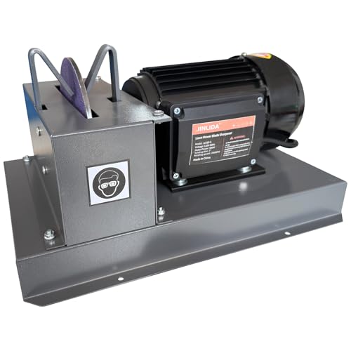 Jinlida JLD10-8 Lawn Mower Blade Sharpener, 2/3HP 500W Grinder Sharpening Machine with 7-inch Ceramic Grinding Wheel and Balancer and 5 Sanding Discs - Image 7