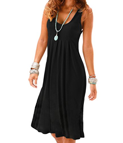 Image of AELSON Womens Summer Casual Sleeveless Mini Printed Vest Dresses