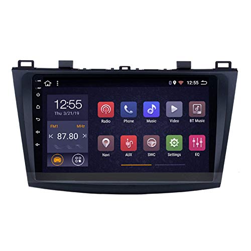 Autoradio GPS Navigation, 9 Zoll Bluetooth Video MP5 Player Auto Touchscreen mit Rückfahrmonitor, GPS,FM-Radio für Mazda 3 Sport 2011-2018,4