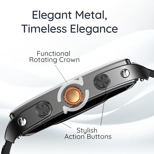 Image of Pebble Mega 2.06 inch AMOLED Smartwatch for Men | Large Display| Bluetooth Calling | Metal Body | Always-On Display | SPO₂, Heart Rate Tracking | Multiple Watch Faces