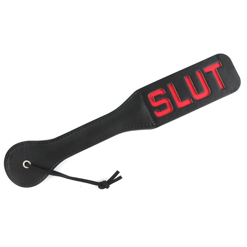 Image of Faux Leather Slut Spanking Paddle for Sex Play,12.5inch | Sex Paddle Leather Slut Spanking Paddle for Sex Play,Sex Paddle Role Play