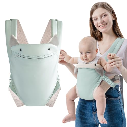 Image of SERAPHY Baby Carrier Newborn to Toddler with Pocket, 4-in-1 Easy to Wear Ergonomic Adjustable Breathable Carrier Slings, Perfect for Baby Infants up to 35 lbs Toddlers - Blue