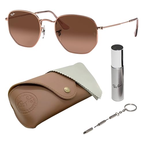 Ray-Ban RB3548N HEXAGONAL FLAT LENSES Square-Round Shape Sunglasses for Men & Women with Official Eyewear Kit